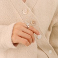 retro fashion white sea shell open female titanium steel plated ring hand jewelrypicture6