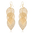 Leaf Butterfly Creative Personality Fashion Hollow Metal Leaf Earringspicture15
