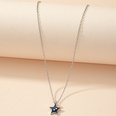 Korean light luxury design moon star retro enamel dripping oil pendant necklacepicture10
