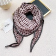 Doublesided plaid polka dot cotton linen diamond scarf female decorative scarfpicture15