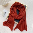 Solid color long pleated cotton and linen silk scarf female Korean decorative scarfpicture12