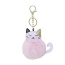 cute leather cat tiger fur ball keychain luggage car decoration pendant giftspicture12