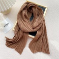 Solid color long pleated cotton and linen silk scarf female Korean decorative scarfpicture18