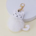 cute leather cat tiger fur ball keychain luggage car decoration pendant giftspicture14