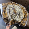 retro stone wall ground texture golden four seasons general mulberry silk square scarfpicture12