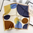 Korean stitching color matching round geometric silk mulberry silk scarf wholesalepicture12