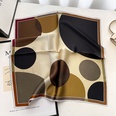 Korean stitching color matching round geometric silk mulberry silk scarf wholesalepicture13