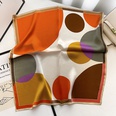 Korean stitching color matching round geometric silk mulberry silk scarf wholesalepicture14