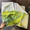 Summer green wheat field oil painting mulberry silk twill silk 70cm square scarfpicture12