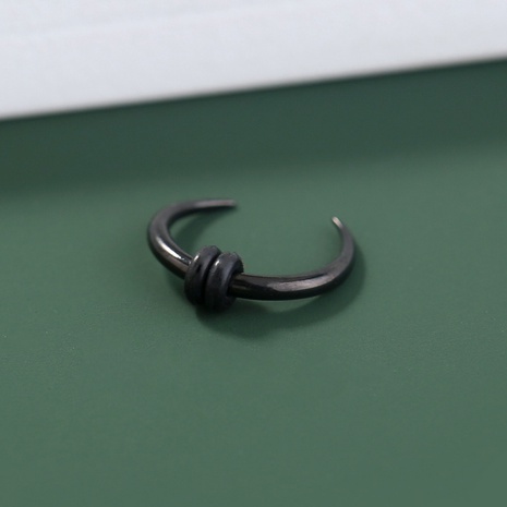 Fashion black C-shaped crescent body piercing horn nose ring NHDB592188's discount tags