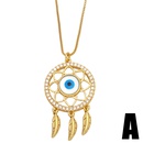 European and American creative dreamcatcher devils eye pendant necklace femalepicture8