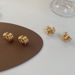 fashion threedimensional design geometric earrings simple metal texture earringspicture9