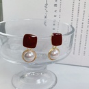 retro elegant pearl fashion drip oil geometric earringspicture9