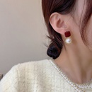 retro elegant pearl fashion drip oil geometric earringspicture10