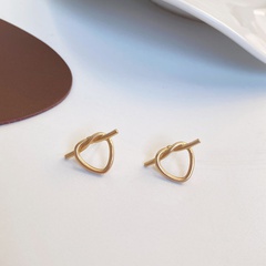 niche design knotted earrings simple metal trendy geometric earrings