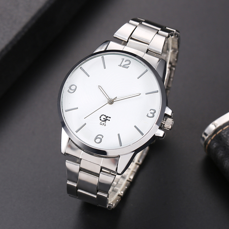 Trendy Fashion Silber große einfache Business Casual Herrenuhr's discount tags
