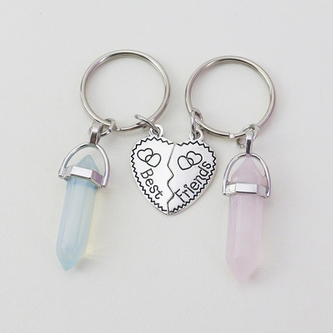 creative crystal rough geometric glass keychain wholesale's discount tags
