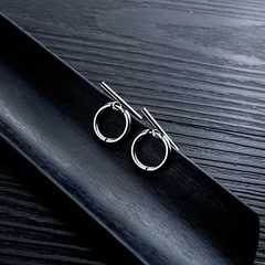 wholesale titanium steel men's geometric earrings trendy men's jewelry