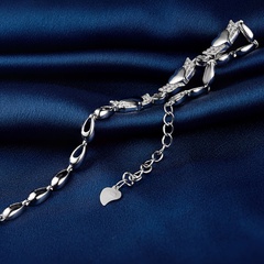 s925 silver bracelet fashion Korean trend heart girls fashion bracelet
