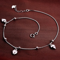 girlfriends gift s925 silver anklet summer sweet fresh love silver anklet jewelry