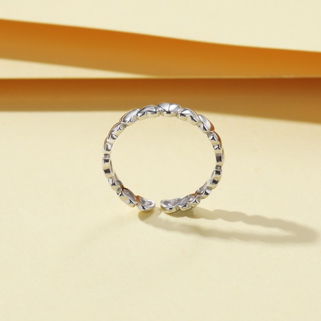 Koreanischer neuer einfacher herzförmiger Ring s925 Sterling Silber kreativer Ring's discount tags