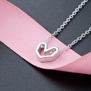 Korean S925 silver necklace female heartshaped pendant collarbone chainpicture6
