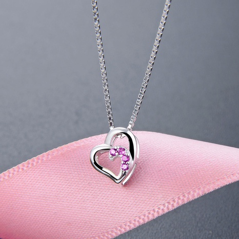 fashion hollow heart-shaped s925 silver pendant no chain NHDNF600394's discount tags