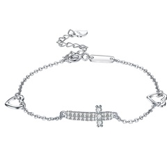 Korean fashion hand jewelry accessories s925 sterling silver diamond bracelet
