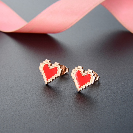 Korean s925 silver drip oil ladies heart-shaped fashion jewelry wholesale's discount tags