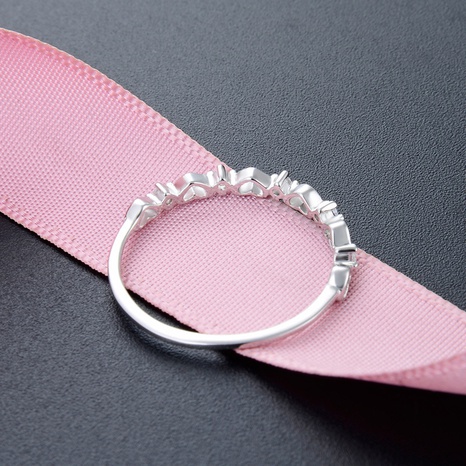Anillo en forma de corazón de plata esterlina s925 coreano de joyería de diamantes creativos de moda's discount tags