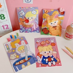 bolsa de almacenamiento de bolsa de regalo linda de dibujos animados bolsa de papel de accesorios dulces simples