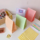 tide Korean style color plaid kraft paper gift packaging paper bagpicture8