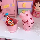 Cute mini pink desktop bucket storage pen holder desktop storage boxpicture8