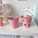 Cute mini pink desktop bucket storage pen holder desktop storage boxpicture9