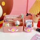 cartoon desktop storage box cosmetic finishing box multigrid pink storage boxpicture10