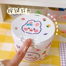 Mini desktop trash can clamshell household small storage bucketpicture10