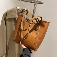 Fashion large bag women's bag new casual soft leather shoulder bag large-capacity bag