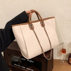 Fashion canvas large bag women's large capacity new autumn and winter chain bag