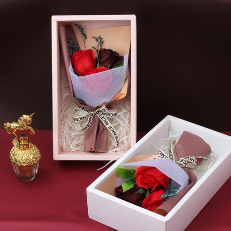 3 roses bouquet de savon lumières cadeau créatif Saint Valentin cadeaux de réunion annuelle's discount tags