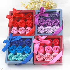 Wholesale 9 Roses Soap Flower Gift Box Christmas Valentine's Day Gift