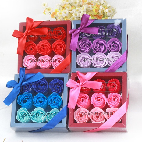 Wholesale 9 Roses Soap Flower Gift Box Christmas Valentine's Day Gift NHPER601326's discount tags
