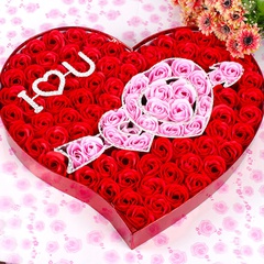 nouvelle une flèche à travers le coeur savon fleur coffret cadeau romantique Saint Valentin cadeau