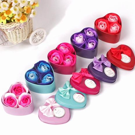 3 soap flower iron box Christmas creative small gift wholesale  NHPER601332's discount tags
