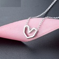 Korean S925 silver necklace female heartshaped pendant collarbone chainpicture10