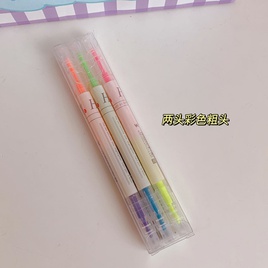 simple candy color doubleheaded highlighter students marker penpicture12
