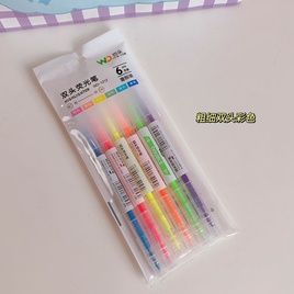 simple candy color doubleheaded highlighter students marker penpicture13