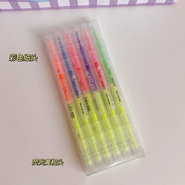 simple candy color doubleheaded highlighter students marker penpicture14