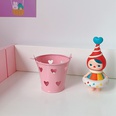 Cute mini pink desktop bucket storage pen holder desktop storage boxpicture11