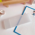 Kreative Schreibwarenbox mit groer Kapazitt einfache transparente mattierte einfarbige Bleistiftboxpicture12