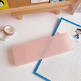 Kreative Schreibwarenbox mit groer Kapazitt einfache transparente mattierte einfarbige Bleistiftboxpicture13